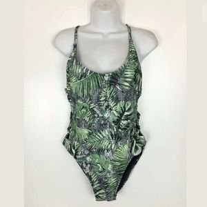 Sam Edelman Leaf Print Bathing Suit Sz S nwot